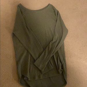 american eagle plush waffle sweater